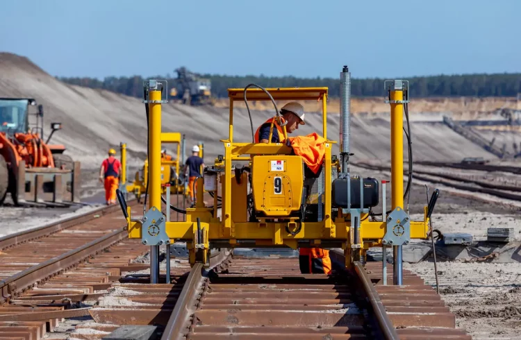 GMB - Gleisbau Tagebau Nochten, 11.09.2019, **Foto: GMB / Andreas Franke**